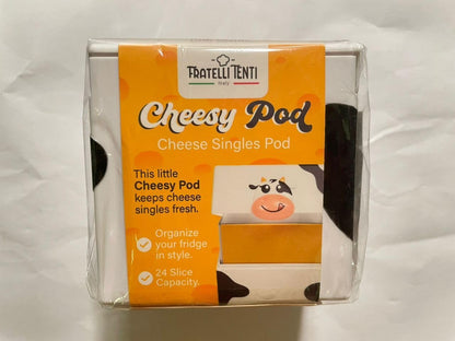 Cheesy Pod – Sliced Cheese Container for Fridge - Airtight, Bpa-Free Plastic Storage for Deli Cheese Slices – Stackable, Dishwasher-Safe, and Odor-Free – Keeps Cheese Fresh Longer