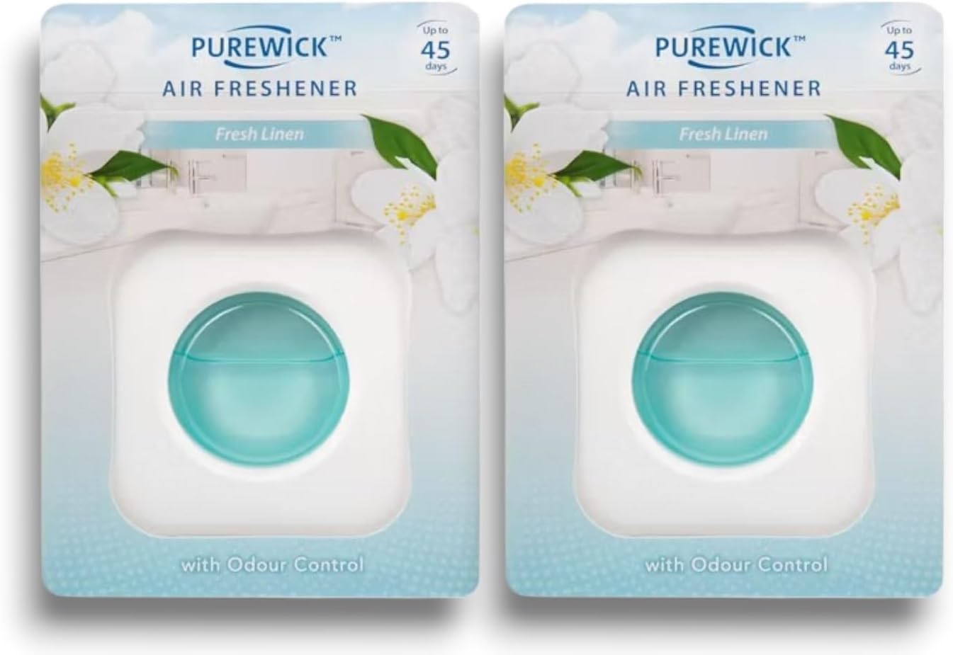 2X Pǖrēwick - Aldi | Air Freshener - Fresh Linen Scent | 45 Days Odour Control | 7Ml Each