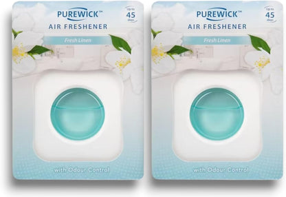 2X Pǖrēwick - Aldi | Air Freshener - Fresh Linen Scent | 45 Days Odour Control | 7Ml Each