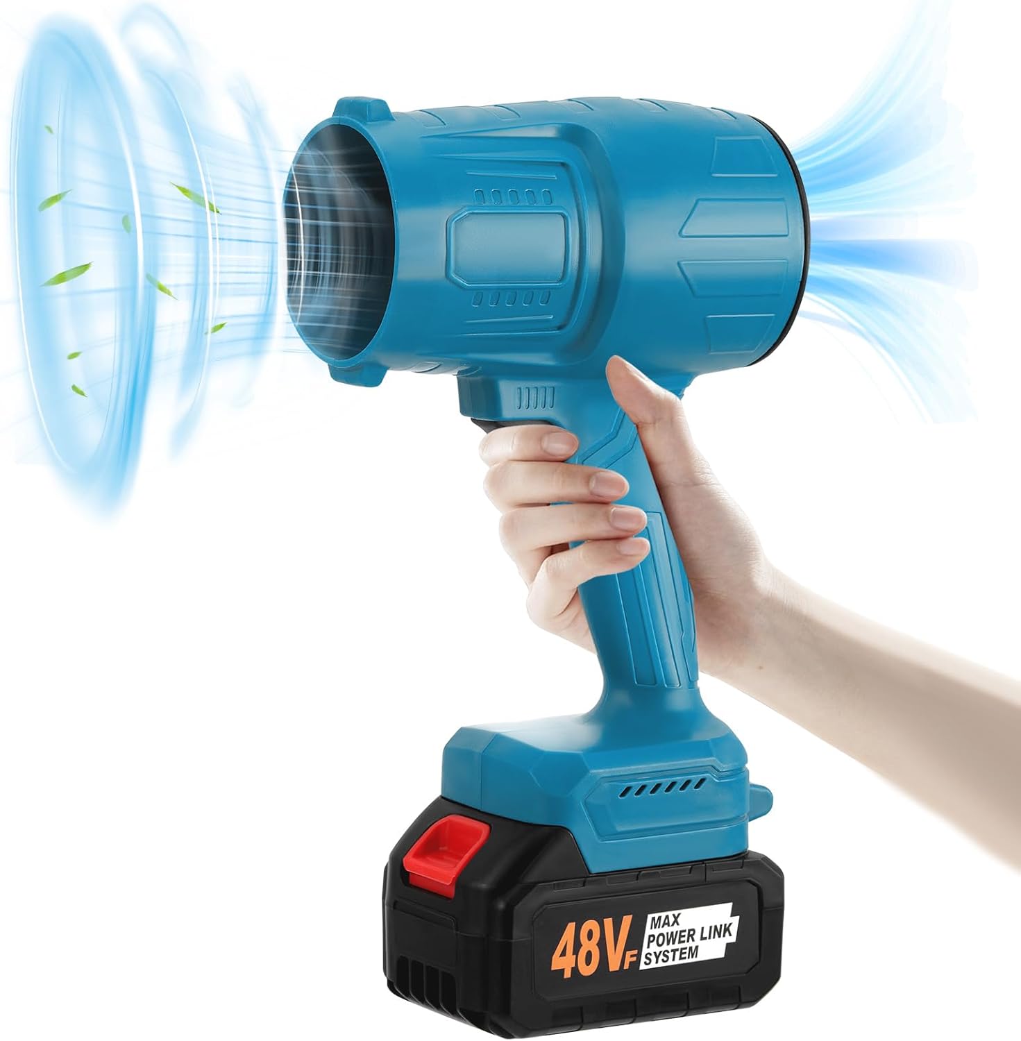 Cordless Leaf Blower Small Portable Leaf Blower 38000RPM High-Power Blower with 21V Battery & 1 Fast Charge, Handheld Electric Blowing for Home Cleaning Leaf Blowing, Car, Garden, Corner Dust Cleaning