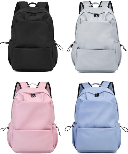 Black Girls Backpack Cute School Bags for Teen Girls Boys, Back Packs Women Casual Daypack 14" Laptop Backpacks with Card Holder(Black)
