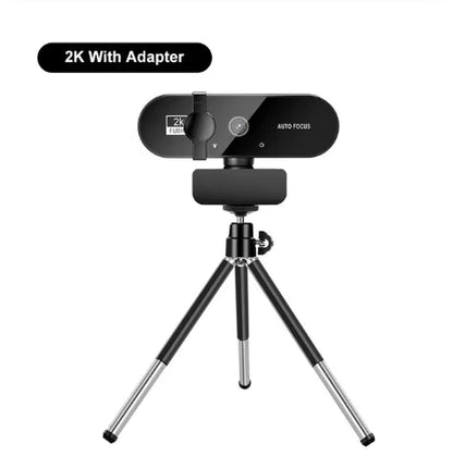 4K HD Webcam with 1080P Mini Camera and Built-in Microphone, 30FPS USB Autofocus for PC and Laptop Video Recording