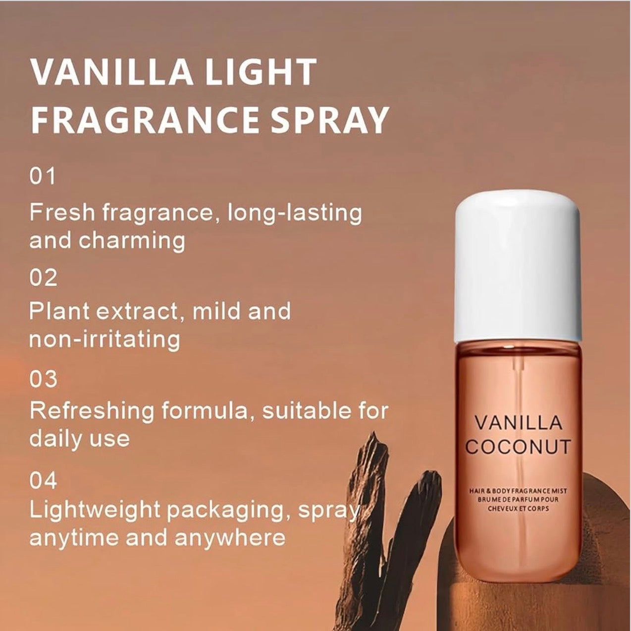 Vanilla Coconut Hair & Body Spray 50ml