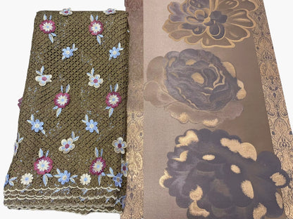 Nigerian 3D Embroidered Water Soluble Lace Fabric 2025 African Guipure Cord Lace Fabric for Sewing Women Dresses Latest 5 Yards