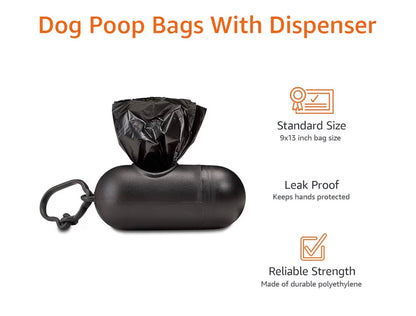 Basics Dog Poop Bags with Dispenser & Leash Clip 900 Bags