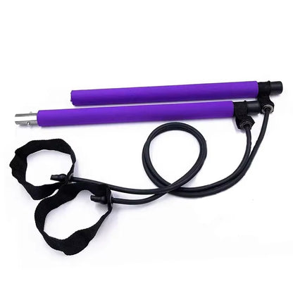 Portable Pilates Bar Kit with Resistance Bands for Yoga and Exercise - Ideal for Stretching, Sculpting, and Twisting Workouts