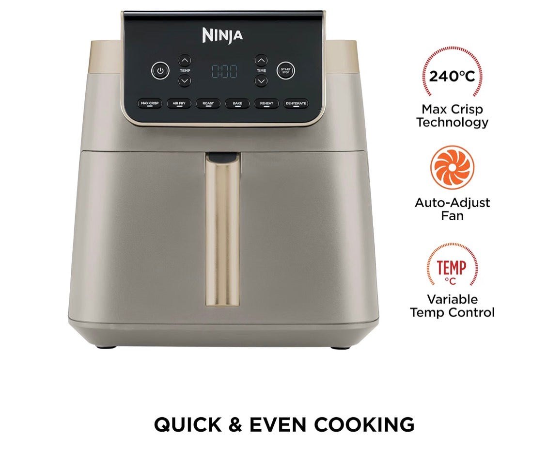 Ninja Air Fryer MAX PRO 6.2L AF180UKSD Stone Gold Digital Air Fryer