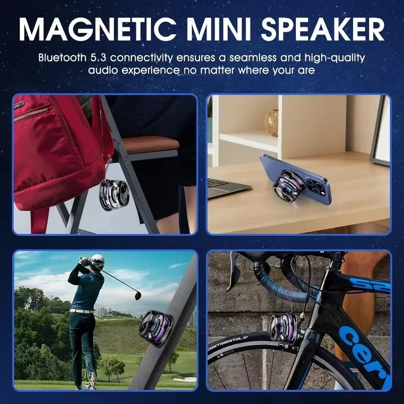 G200 Portable Bluetooth Speaker with RGB Lighting, Magnetic Design, Bluetooth 5.3 Technology, Compact Sound Box, 7-Hour Playback, and Integrated Phone Holder