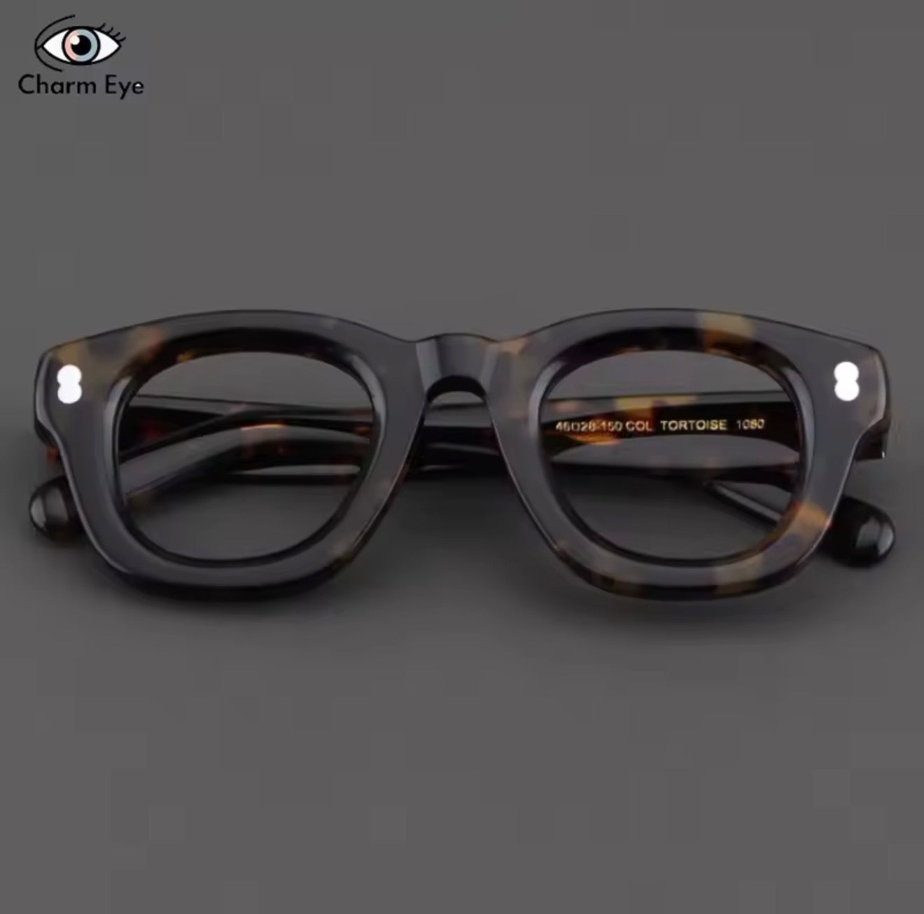 High Quality Tortoiseshell Eyeglass Frame Men Thick Acetate Square Retro Handmade Optical Prescription Glasses for Women Myopia