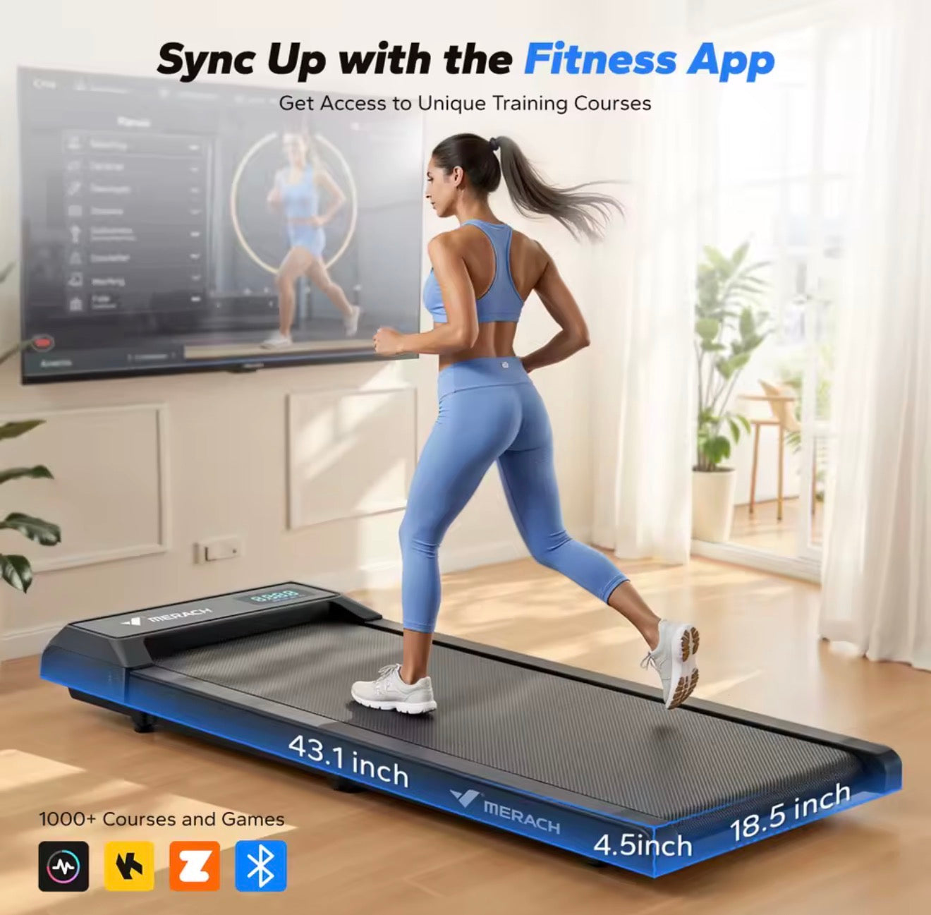 MERACH Walking Pad Under Desk Treadmill for Home Office
