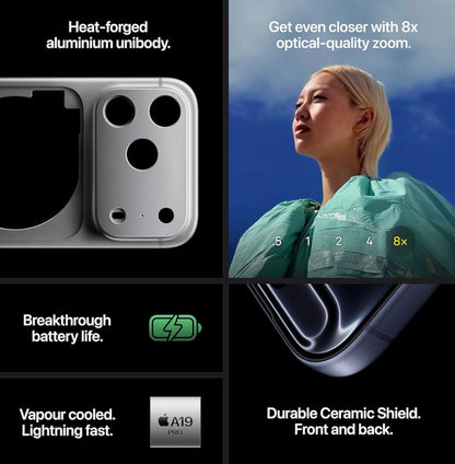 Apple iPhone 17 Pro 512GB A19 Pro 6.3-inch ProMotion 120Hz