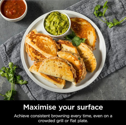 Ninja Sizzle Pro XL Indoor Grill & Flat Plate GX101UK Silver Black