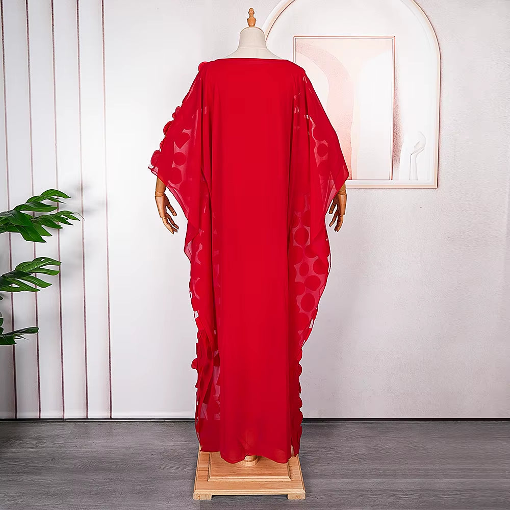 Abayas for Women Dubai African Muslim Fashion Dress Caftan Marocain Evening Party Dresses Chiffon Boubou Robe Djellaba Femme
