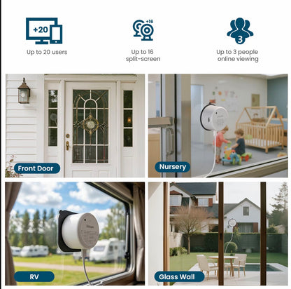 2K Litokam Window Camera Indoor Security Camera