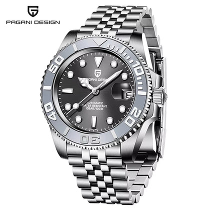 2023  New Luxury Men Mechanical Wristwatch Stainless Steel Sapphire Automatic Watch 100M Waterproof Clock