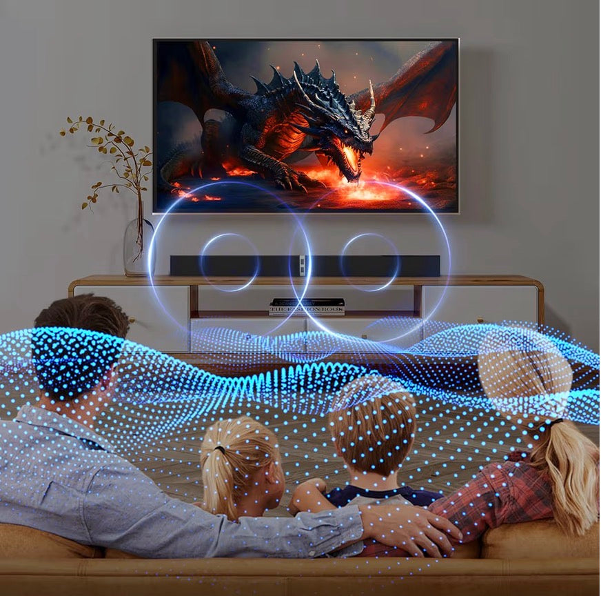 80W 2-in-1 Detachable TV Soundbar Bluetooth 5.3 ARC Optical AUX