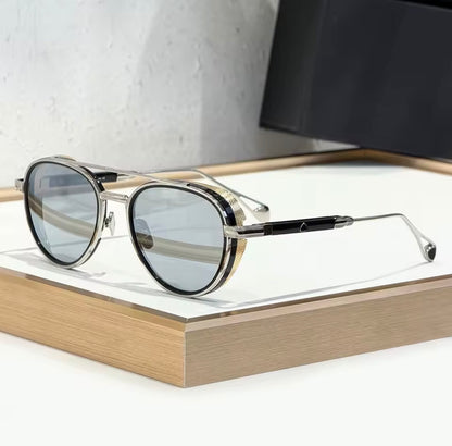 MAYB-PADKYLOB Luxury Round Metal Sunglasses