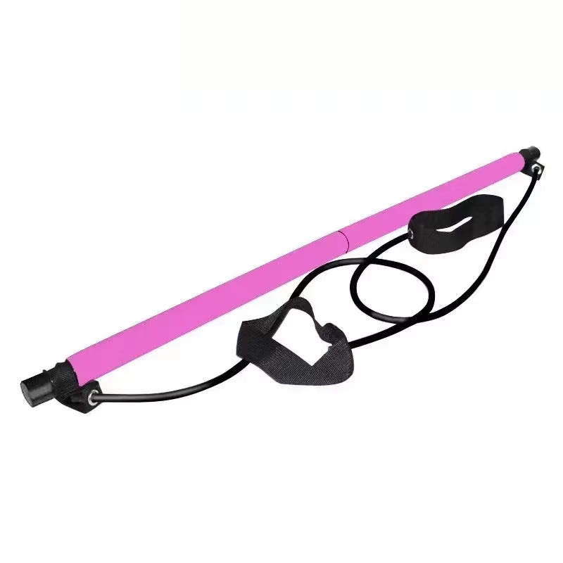 Portable Pilates Bar Kit with Resistance Bands for Yoga and Exercise - Ideal for Stretching, Sculpting, and Twisting Workouts