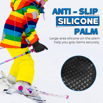 Kids Warm Winter Gloves Running Cycling Gloves Touch Screen Thermal Children Mittens Windproof Outdoor Anti-Slip Riding Sports Gloves Football Walking Ski for Boys Girls