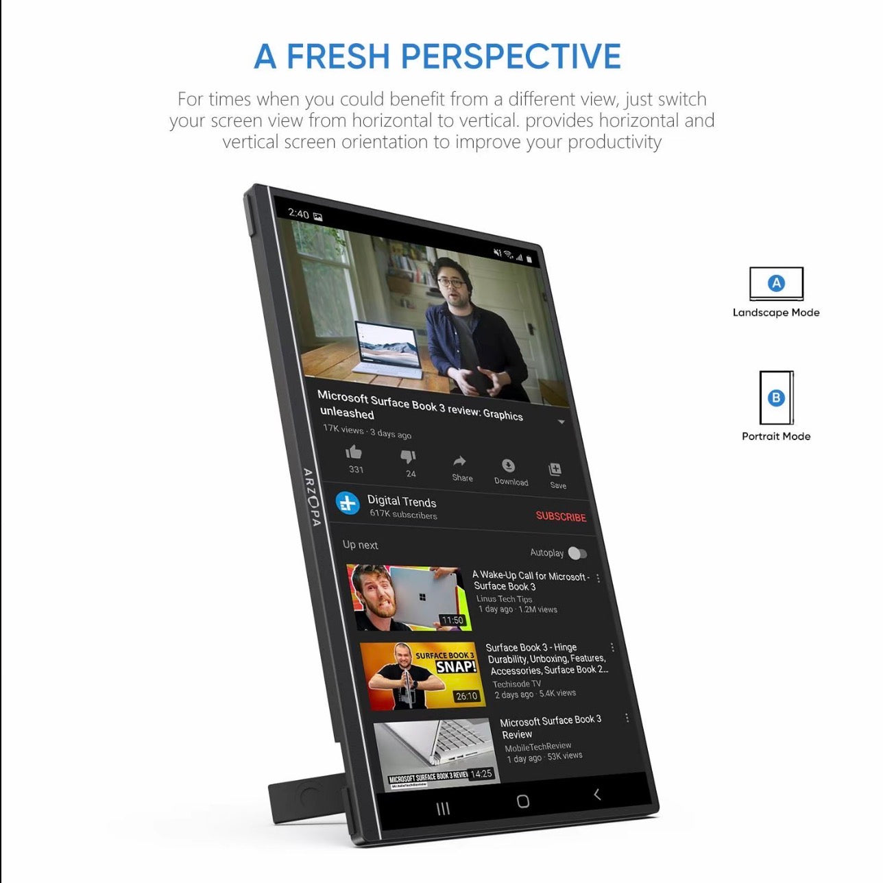 ARZOPA Z1C 16.1 Inch Full HD Portable Monitor