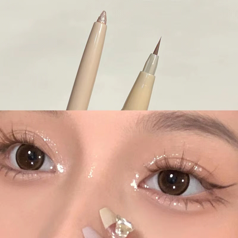 Double Head Lying Silkworm Pen Matte Pearlescent Fine Flash Brightening Shadow Pen Outline Pen under Eyelid to Pen