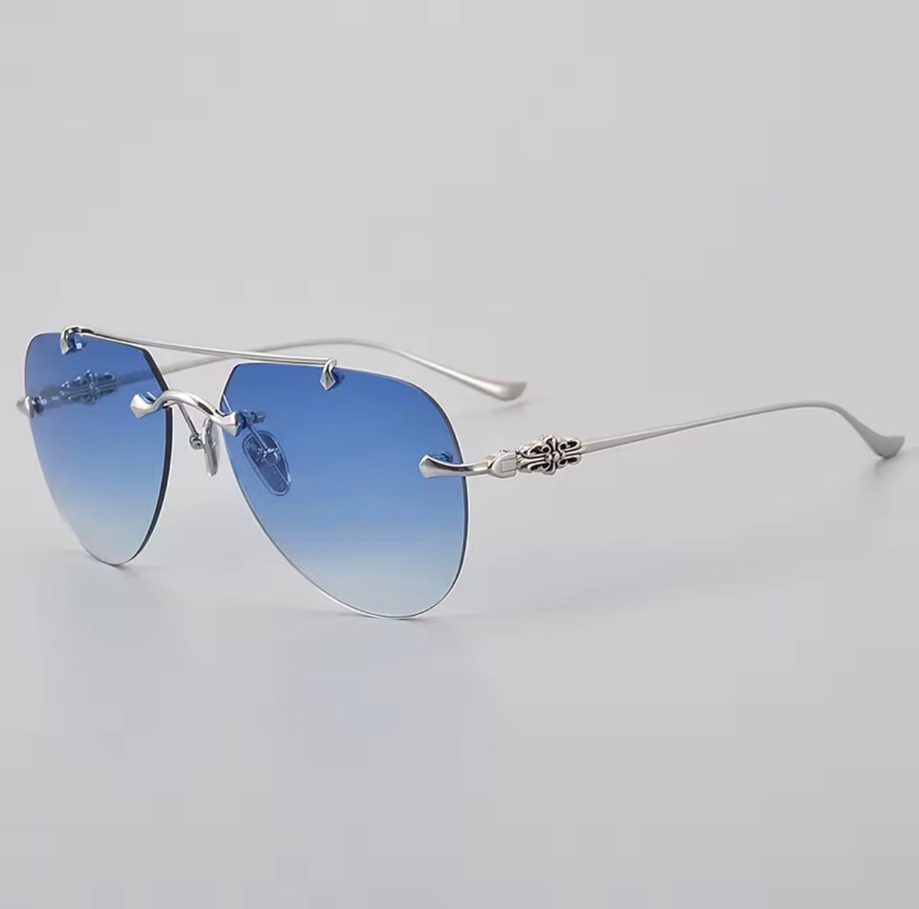 Luxury Men's Women's Fashion Pilot Optical Prescription Frameless Design Brand Glasses Outdoor Driving Vacation Sunglasses
