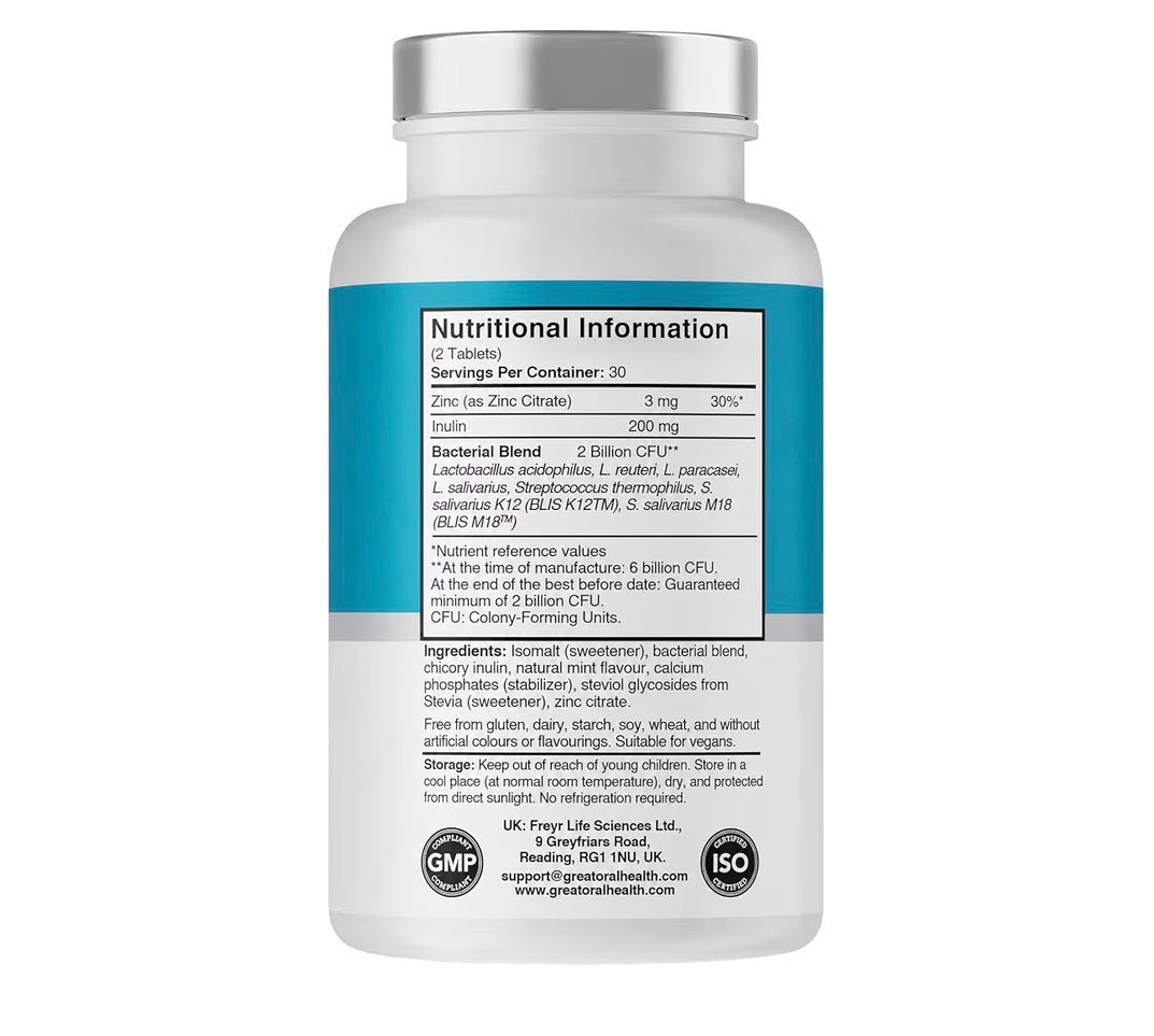 Oral Probiotics for Bad Breath Adults 7 Strain Dental Probiotic 60 Tablets