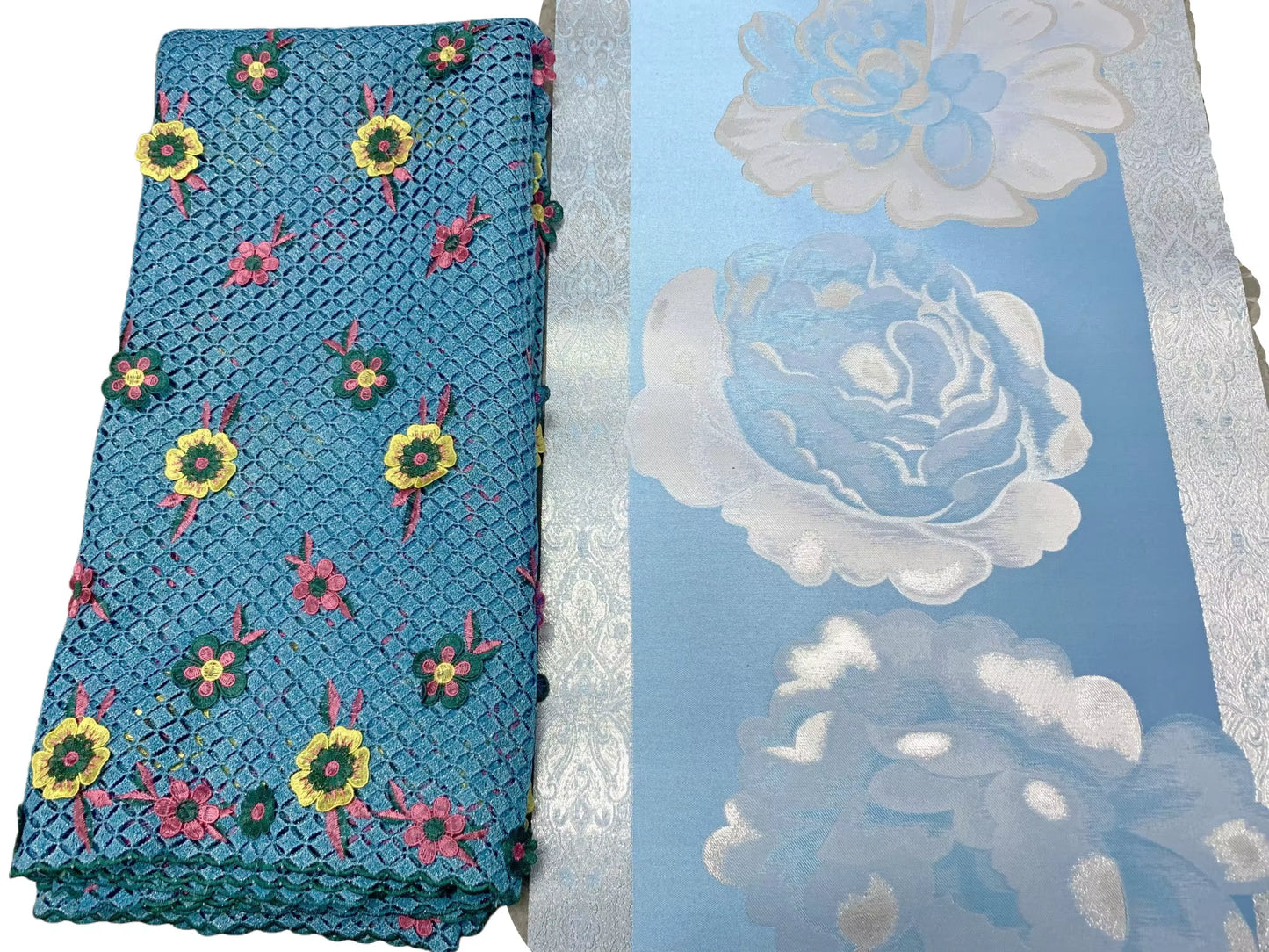 Nigerian 3D Embroidered Water Soluble Lace Fabric 2025 African Guipure Cord Lace Fabric for Sewing Women Dresses Latest 5 Yards