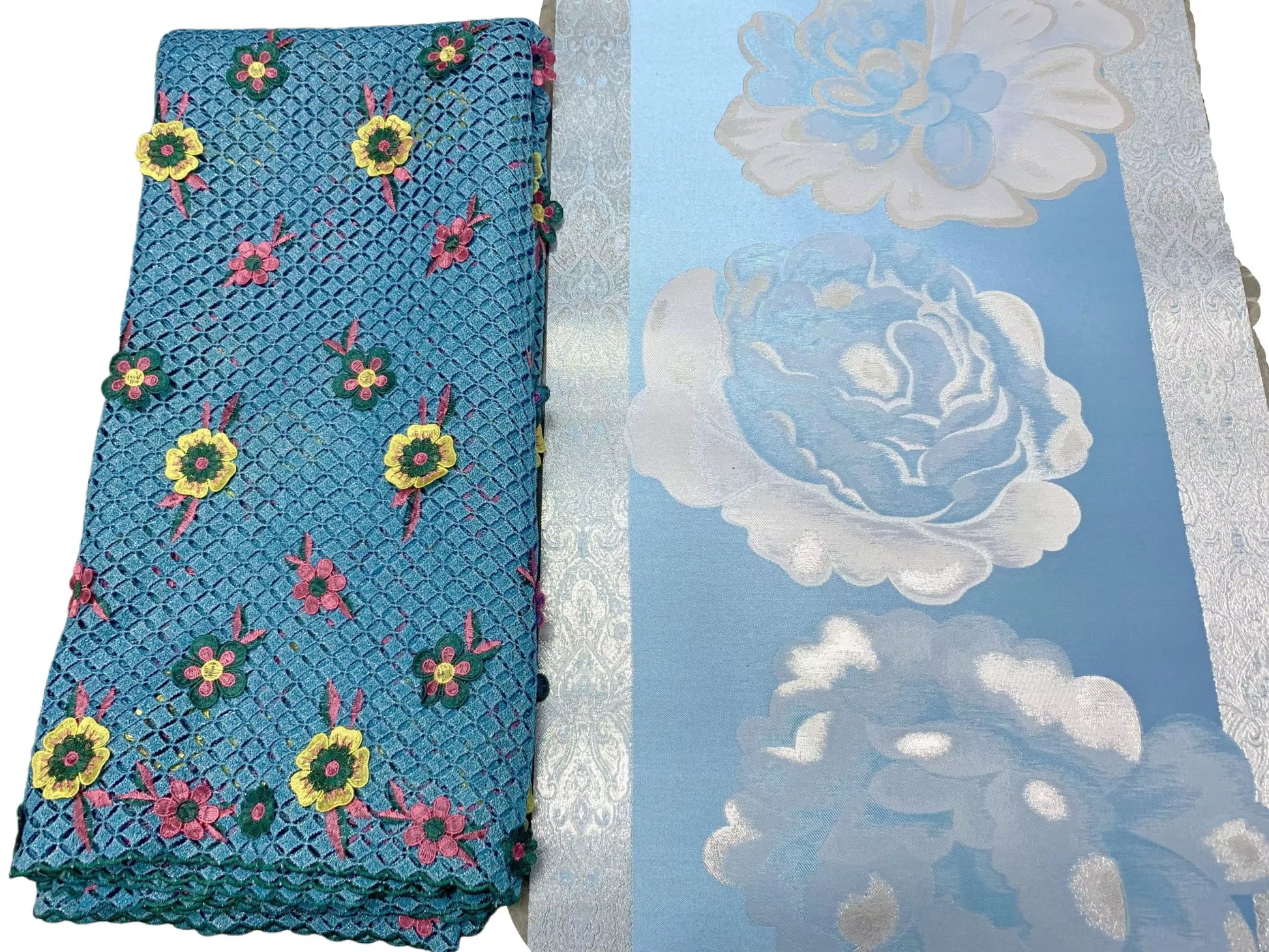 Nigerian 3D Embroidered Water Soluble Lace Fabric 2025 African Guipure Cord Lace Fabric for Sewing Women Dresses Latest 5 Yards