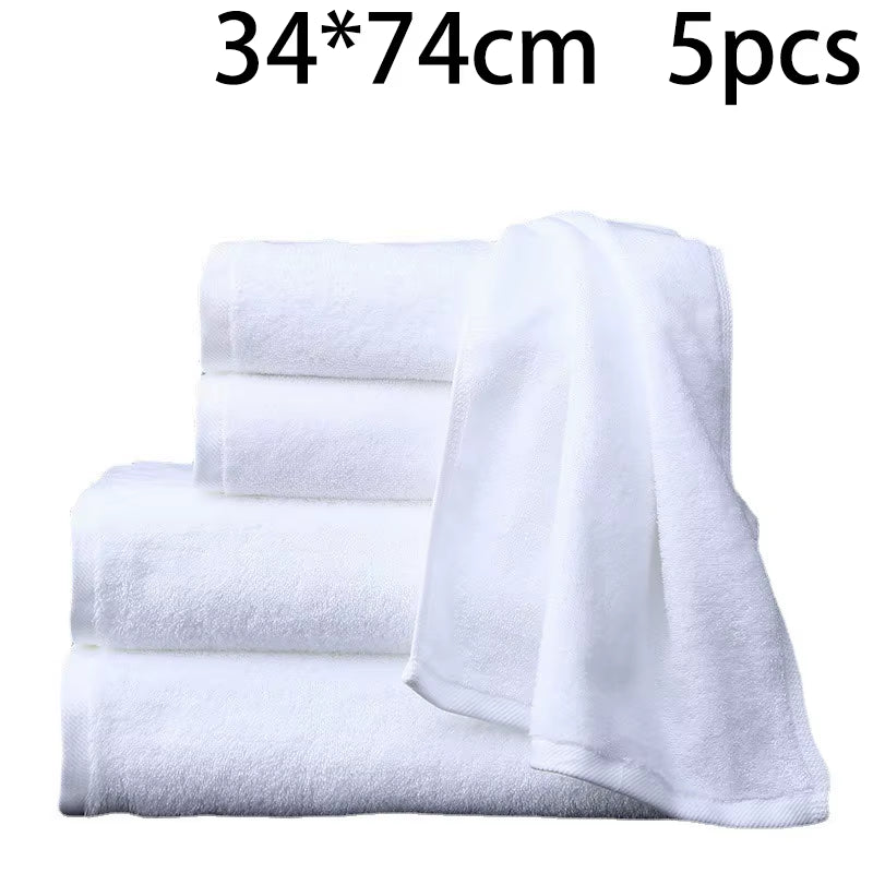 White Soft Cotton Fabric Face Towel Hotel Bath Towel Wash Cloths Hand Towels Portable Multifunctional Cleaning Towel
