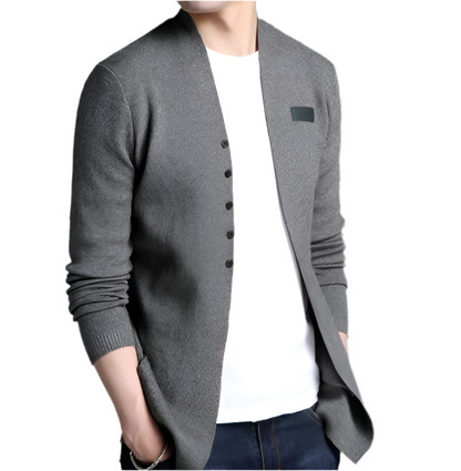 Mens Slim Fit Cardigan with Button Design