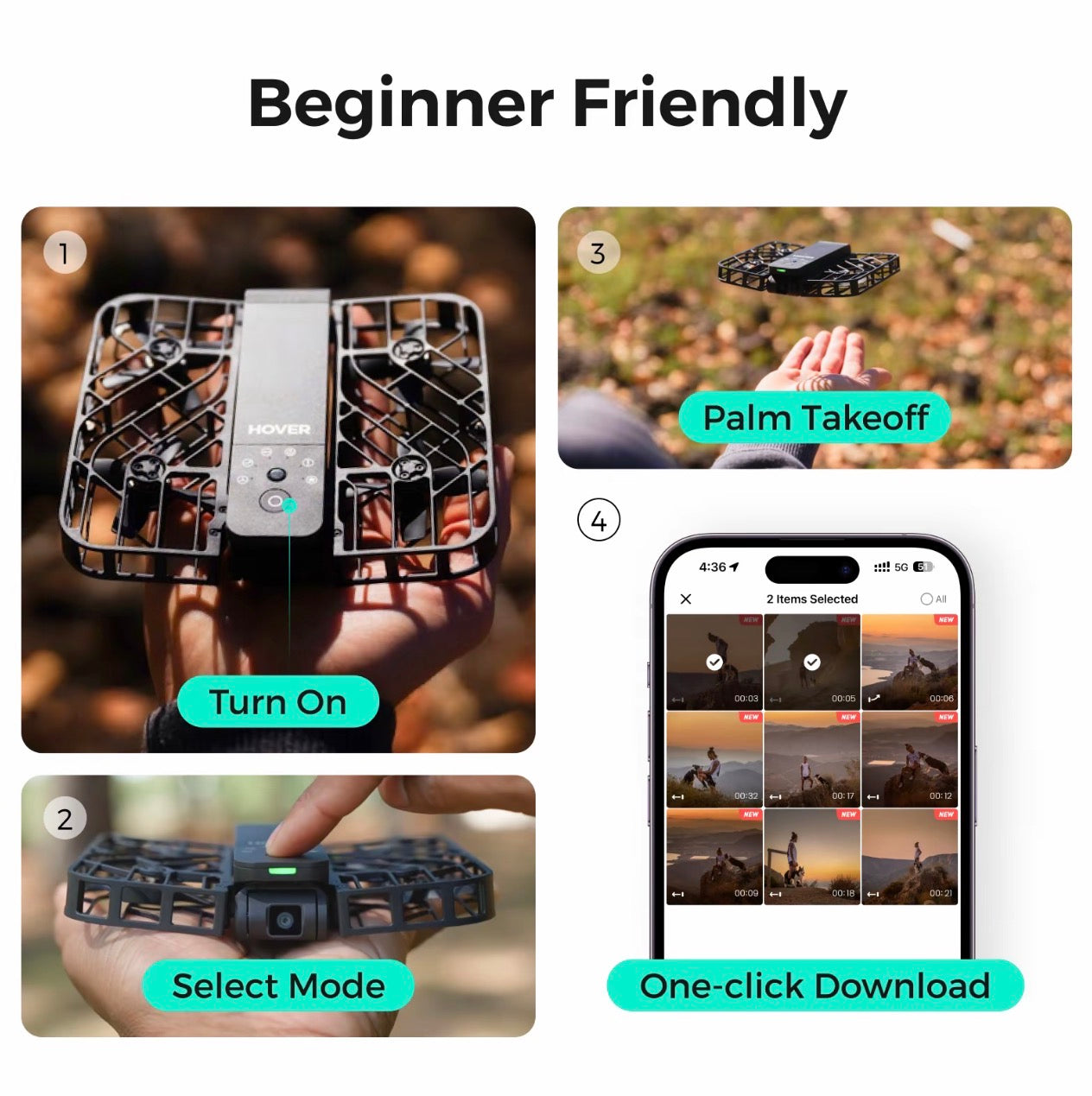 HOVERAir X1 Pocket-Sized Self-Flying Camera Drone