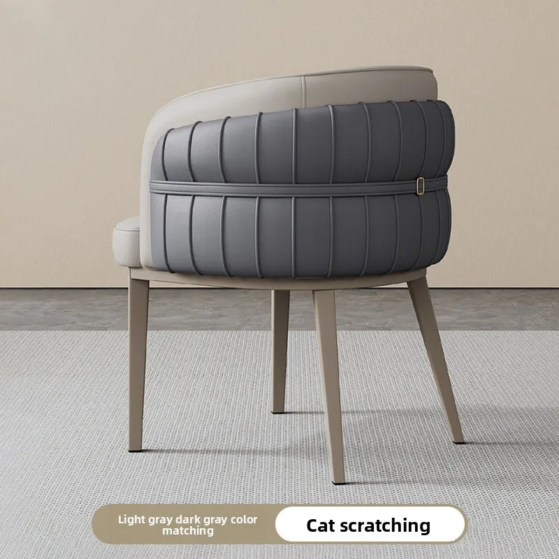 Light Luxury Restaurant Chair Upholstery Design Armchair Home Kitchen Backrest Stool Modern Simple Hotel Cafe Dining Chair