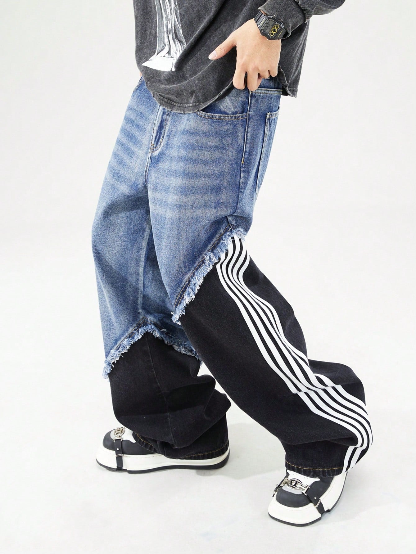 ROMWE MEN Prep Men'S Casual Denim Jeans, Simple & Fashionable for Everyday Wear