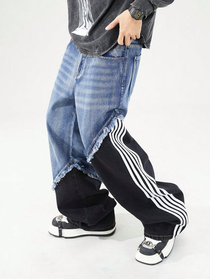 ROMWE MEN Prep Men'S Casual Denim Jeans, Simple & Fashionable for Everyday Wear