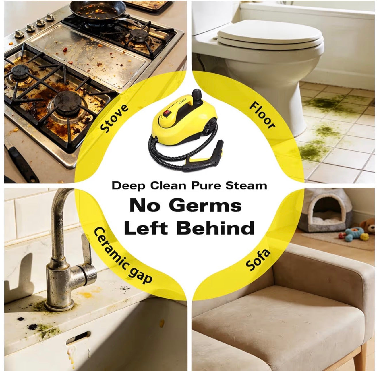 5 Bar Steam Cleaner with 26 Accessories
