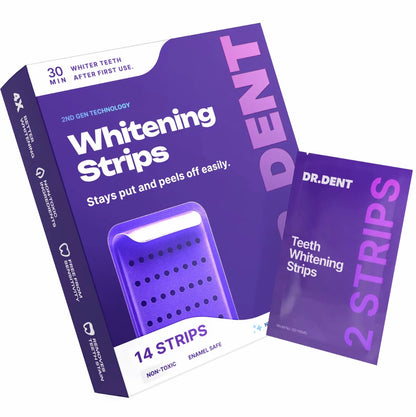 DRDENT Purple Teeth Whitening Strips Peroxide-Free