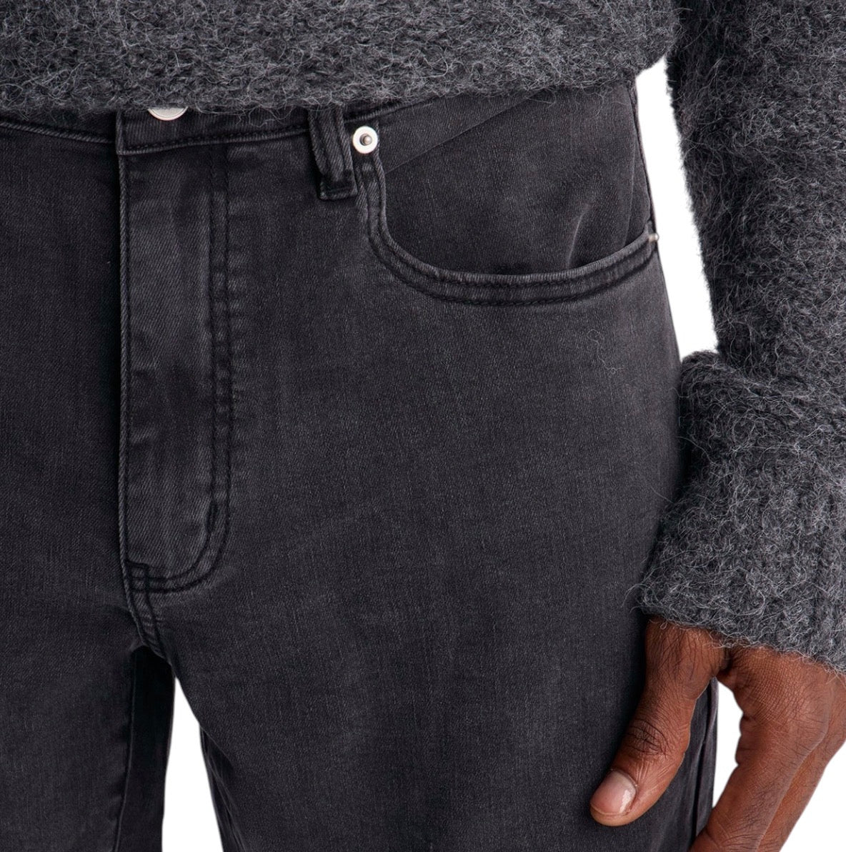 Ultra Stacked Skinny Flare On Scene Jean Black Wash