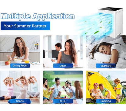 Portable Air Cooler 470ml Mini Air Conditioner USB Rechargeable