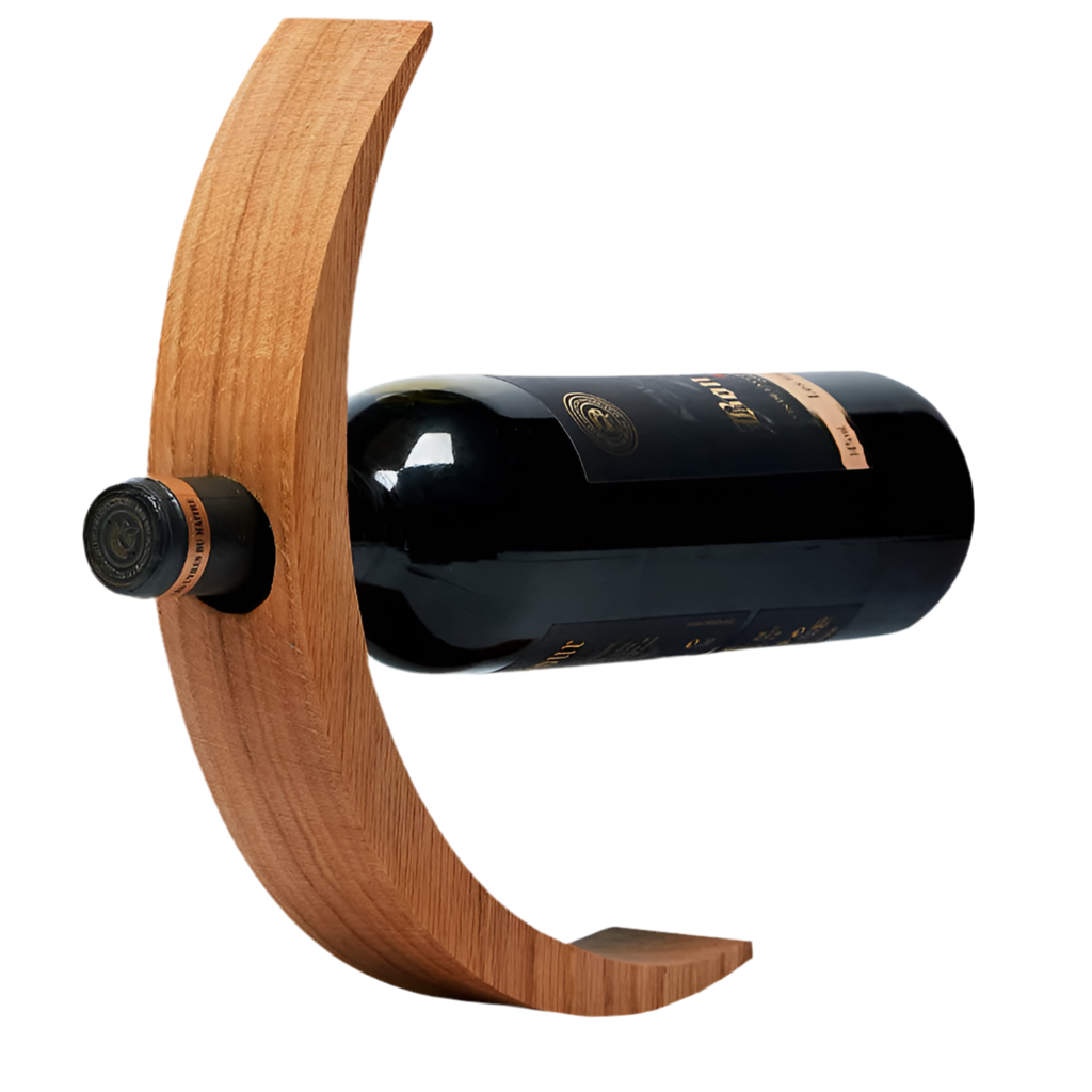 Wooden Balanced Wine Bottle Rack Home Creative Hanging Bamboo Wine Bottle Rack Club Display Rack Decoration