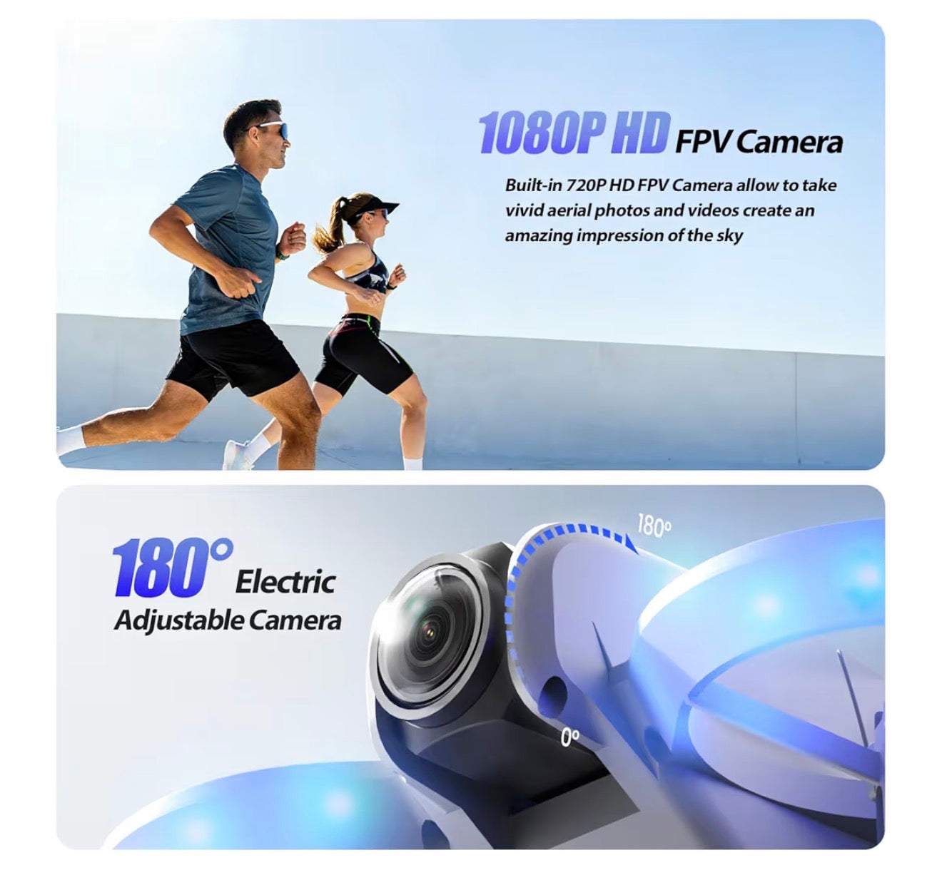 Mini Drone for Kids with 1080P Adjustable Camera, Optical Flow Hover, Gesture Control & Trajectory Flight, 3 Speed Modes, Altitude Hold, 360° Flips, Indoor RC Toy Drone for Boys & Girls 6–12