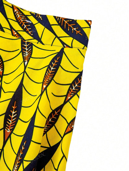 Elegant Asymmetric Ankara Wax Print Skirt for Women