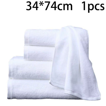 White Soft Cotton Fabric Face Towel Hotel Bath Towel Wash Cloths Hand Towels Portable Multifunctional Cleaning Towel