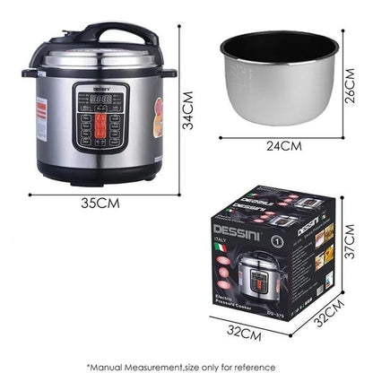 16-In-1 Multi Cooker 6L Pressure Non-Stick Rice Slow Cook Keepwarm Digital 1000W