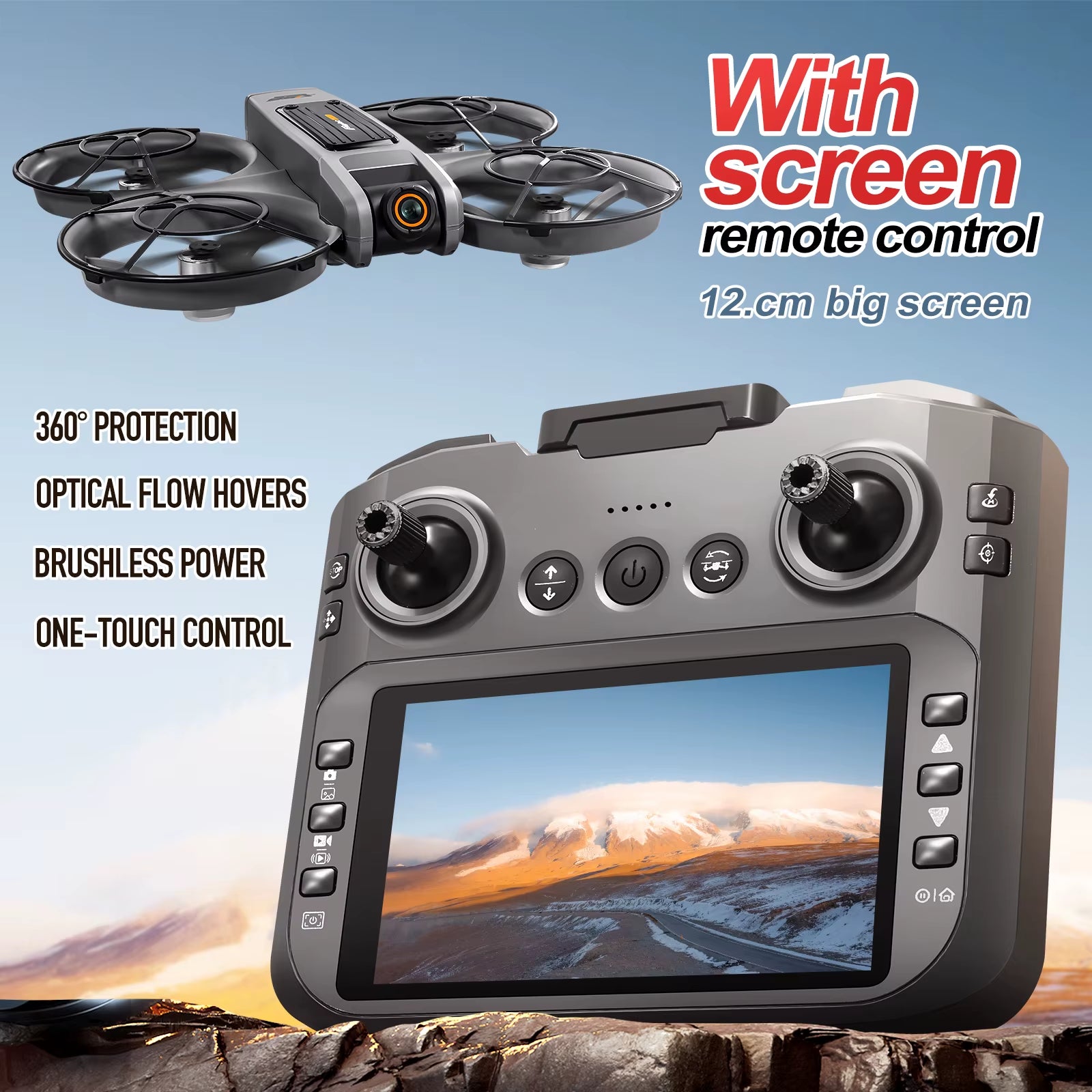 S156 Screen Mini Drone with 90° Electric Adjustable 8K HD Camera Wifi Light Flow Drone Pocket Obstacle Avoidance Rc Quadcopter