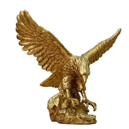 Resin American Golden Eagle Figurines Home Office Desktop Decoration Model Collection Statues Ornament Decor Objects