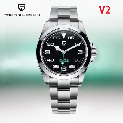 PD-1692V2 Men'S Automatic Watch 40MM Stainless Steel Mechanical Watch Sapphire AR Coating 200M Waterproof Watch