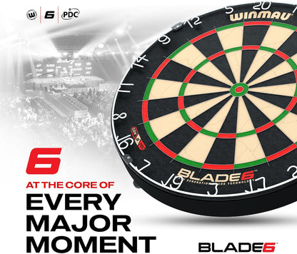 Darts Blade 6 Professional Bristle Dartboard with Official Tournament Specifications | Endorsed by the PDC