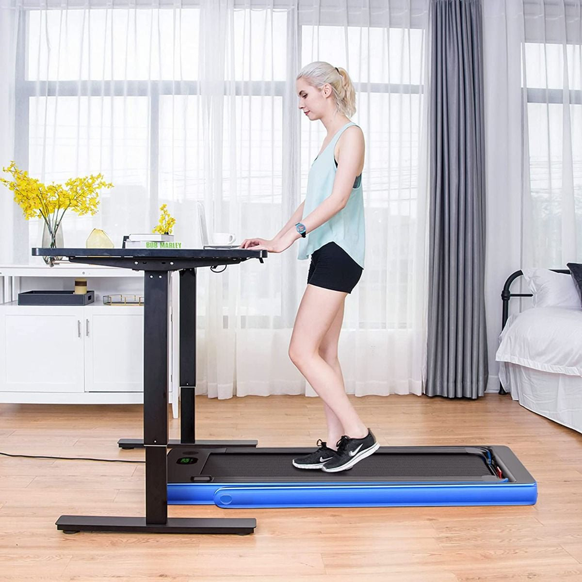 Folding Electric Treadmill with Bluetooth Connectivity (1-12 KPH)