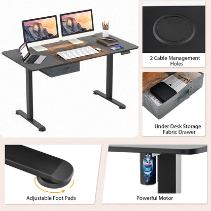 Electric Height-Adjustable Standing Desk with Integrated USB Charging: Enhance Your Workspace Comfort and Productivity